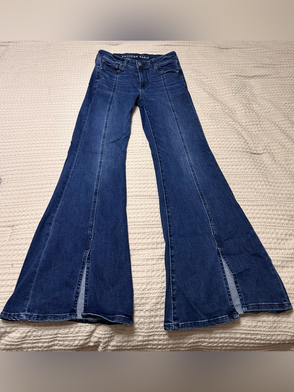American Eagle Outfitters Indigo Wide-Leg Flare Jeans